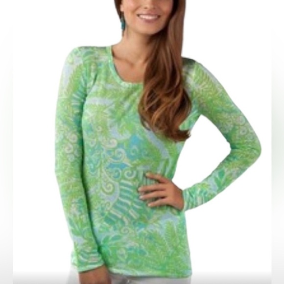 LILLY PULITZER Women’s LUNDEN LEAF LIGHTWEIGHT COTTON SEMI-SHEER SWEATER Medium - Picture 13 of 16